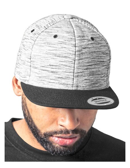 FLE-6089SC-Stripes Melange Crown Snapback 2